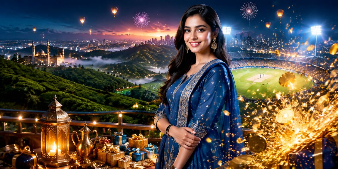 সিলেটে ক্রিকেট বেটিং সালোয়ার কামিজ পরিহিত মডেল